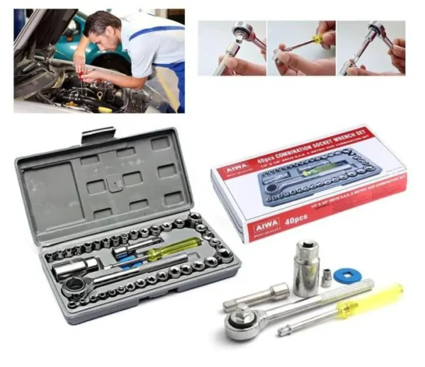 Combination Socket Wrench Set-40 Pcs