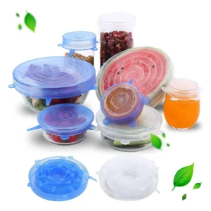 6 Pcs Reusable Silicone Food Wrap
