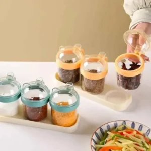 Shakers 3 Pcs Bear Shape Spice Bottle Set