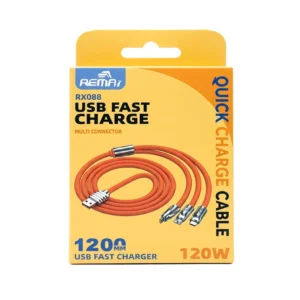REMAI 120W 3-in-1 Quick Charging Cable - RX088